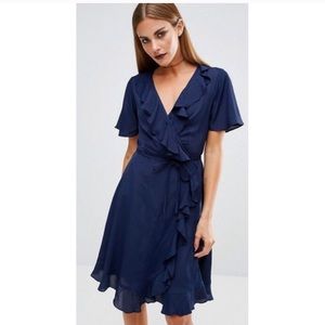 Asos Navy Wrap Dress